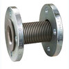 Stainless steel compensator 16 bar with stainless steel flanges PN16/40 type KBF, overall length=63mm, DN15
